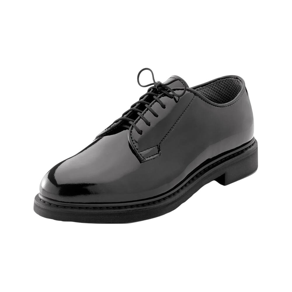 NEW 12 Rothco Uniform Hi-Gloss Black Oxford Mens Dress Shoes